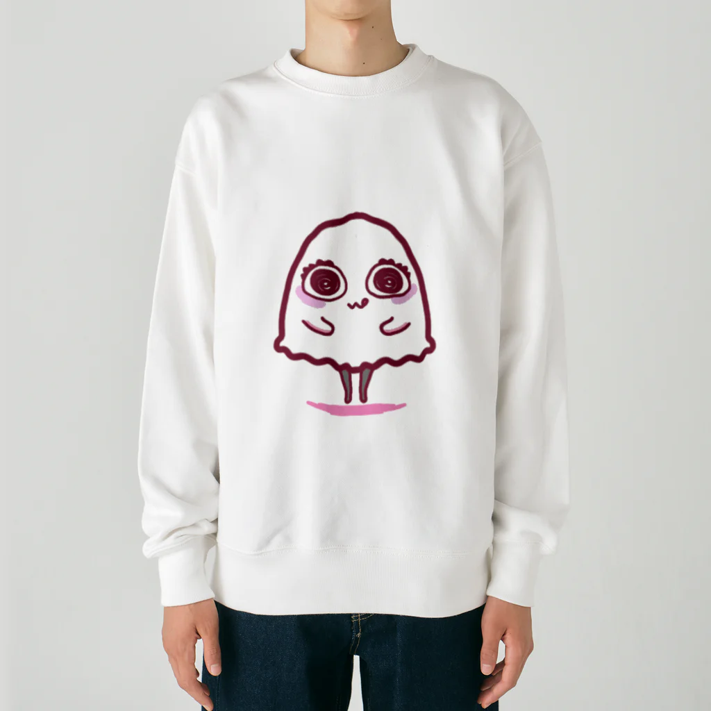 Ri0のいたずらおばけちゃん(ぴんく) Heavyweight Crew Neck Sweatshirt