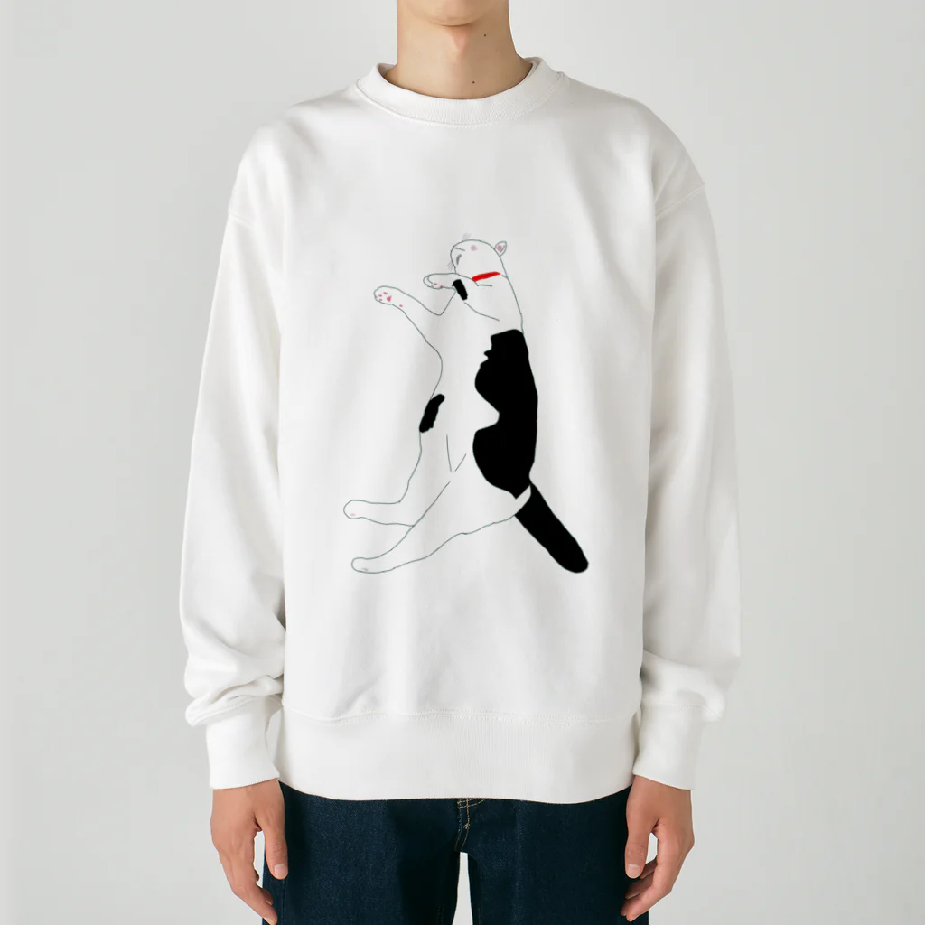 小鳥と映画館の落ちてるネコ Heavyweight Crew Neck Sweatshirt