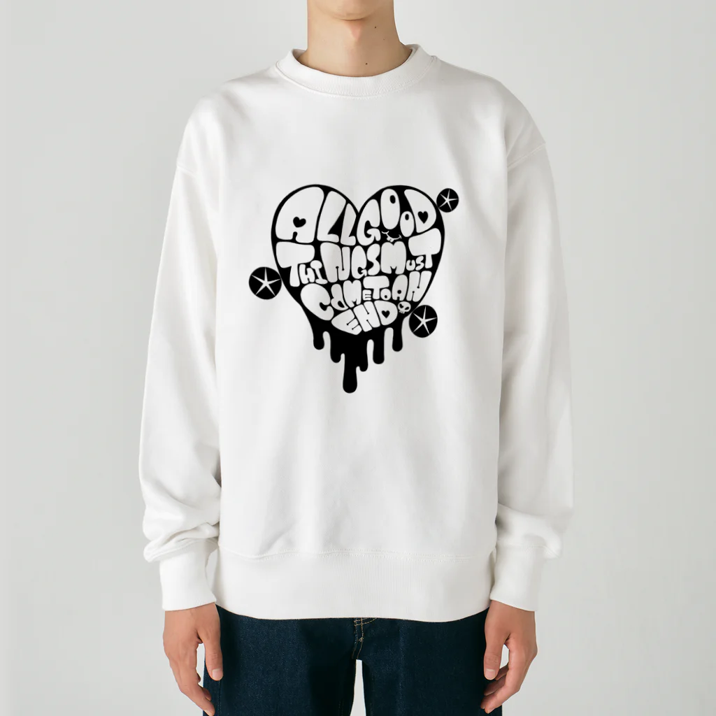 ぱにまる屋のドロドロハート Heavyweight Crew Neck Sweatshirt