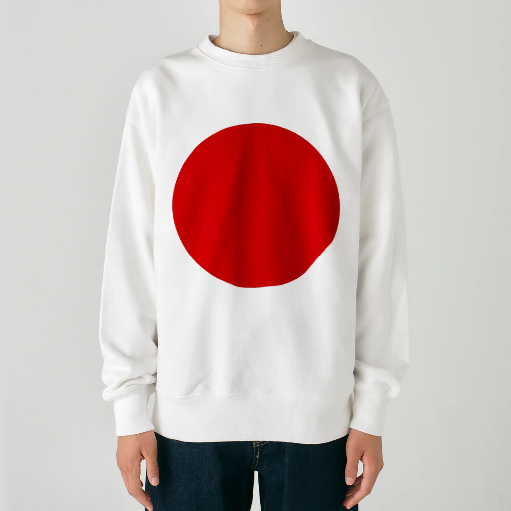 ゴロニャーのダサT屋さんの日本 JAPAN 国旗 日の丸 赤丸 Heavyweight Crew Neck Sweatshirt