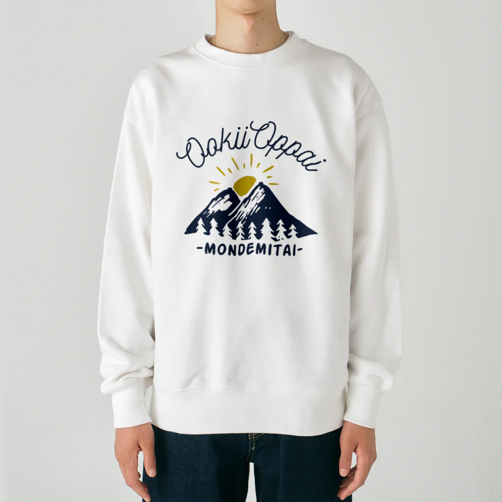 yamochan_shopのookii oppai monde mitai Heavyweight Crew Neck Sweatshirt