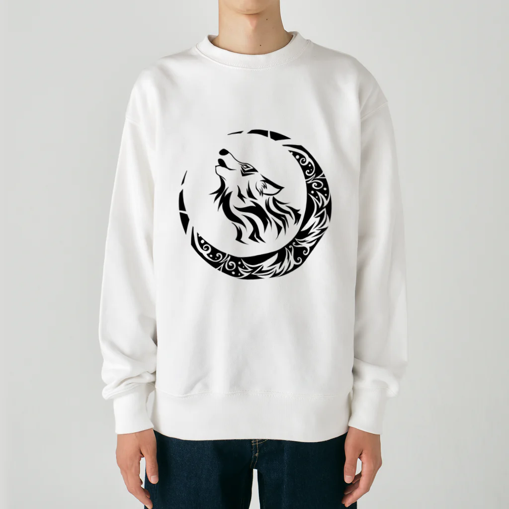 ラルゴのTribal Wolf Heavyweight Crew Neck Sweatshirt