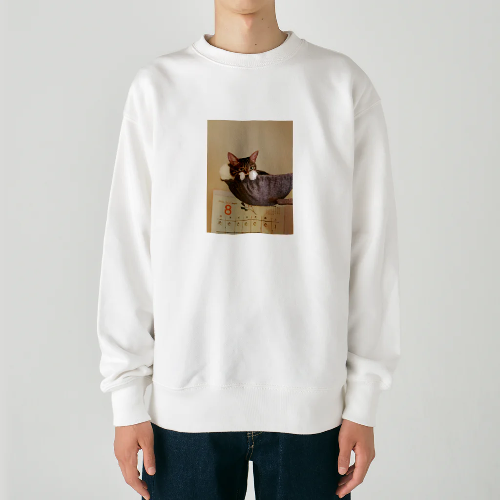 もぎ家の一族のたくらむ　ねこの　ゆめちゃん Heavyweight Crew Neck Sweatshirt