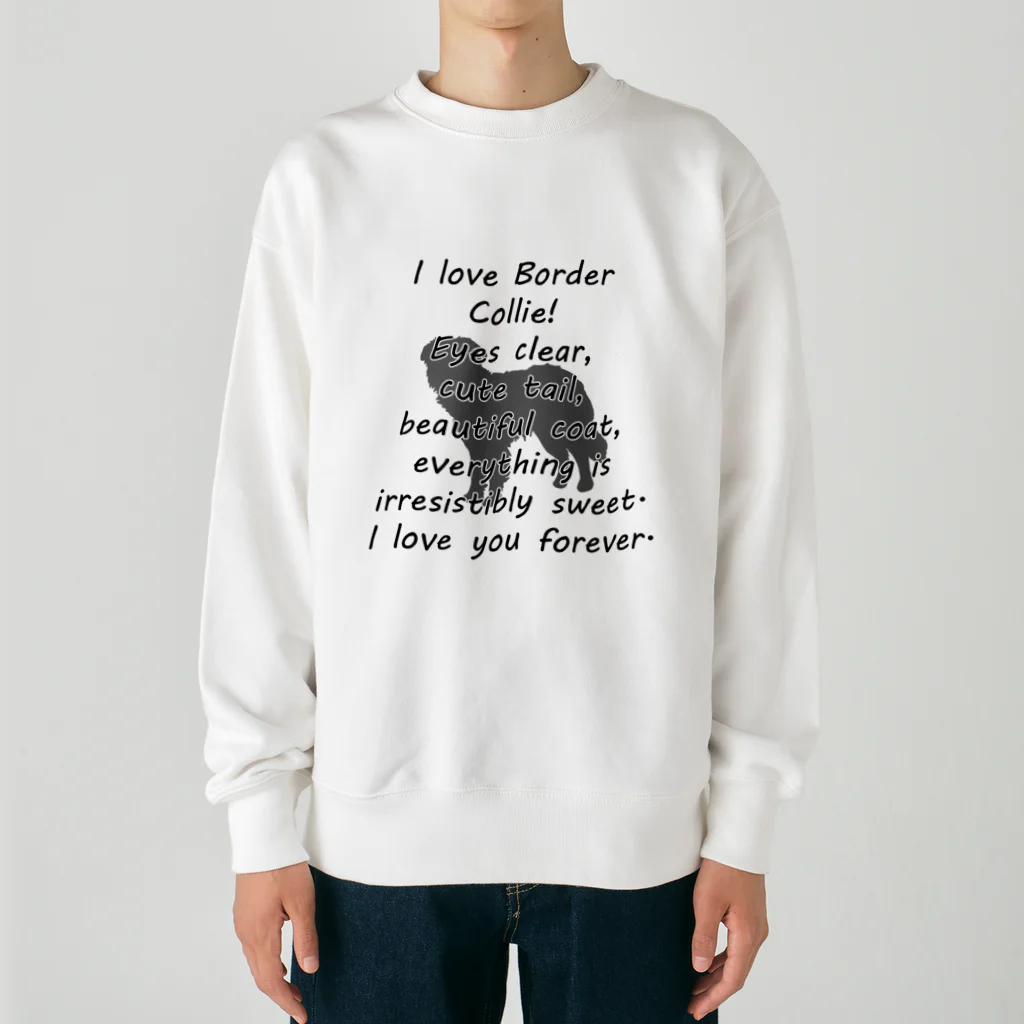 onehappinessのボーダーコリー Heavyweight Crew Neck Sweatshirt