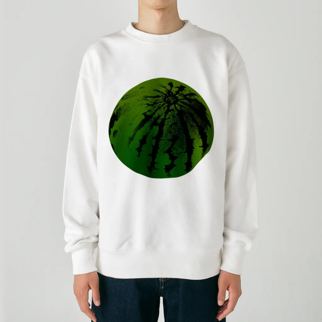 ヨープキャンが気になったのすいか -watermelon- 丸 Heavyweight Crew Neck Sweatshirt