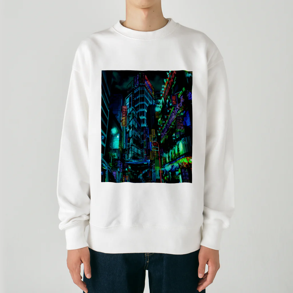 aero_acidのcyberpunk  tokyo Heavyweight Crew Neck Sweatshirt