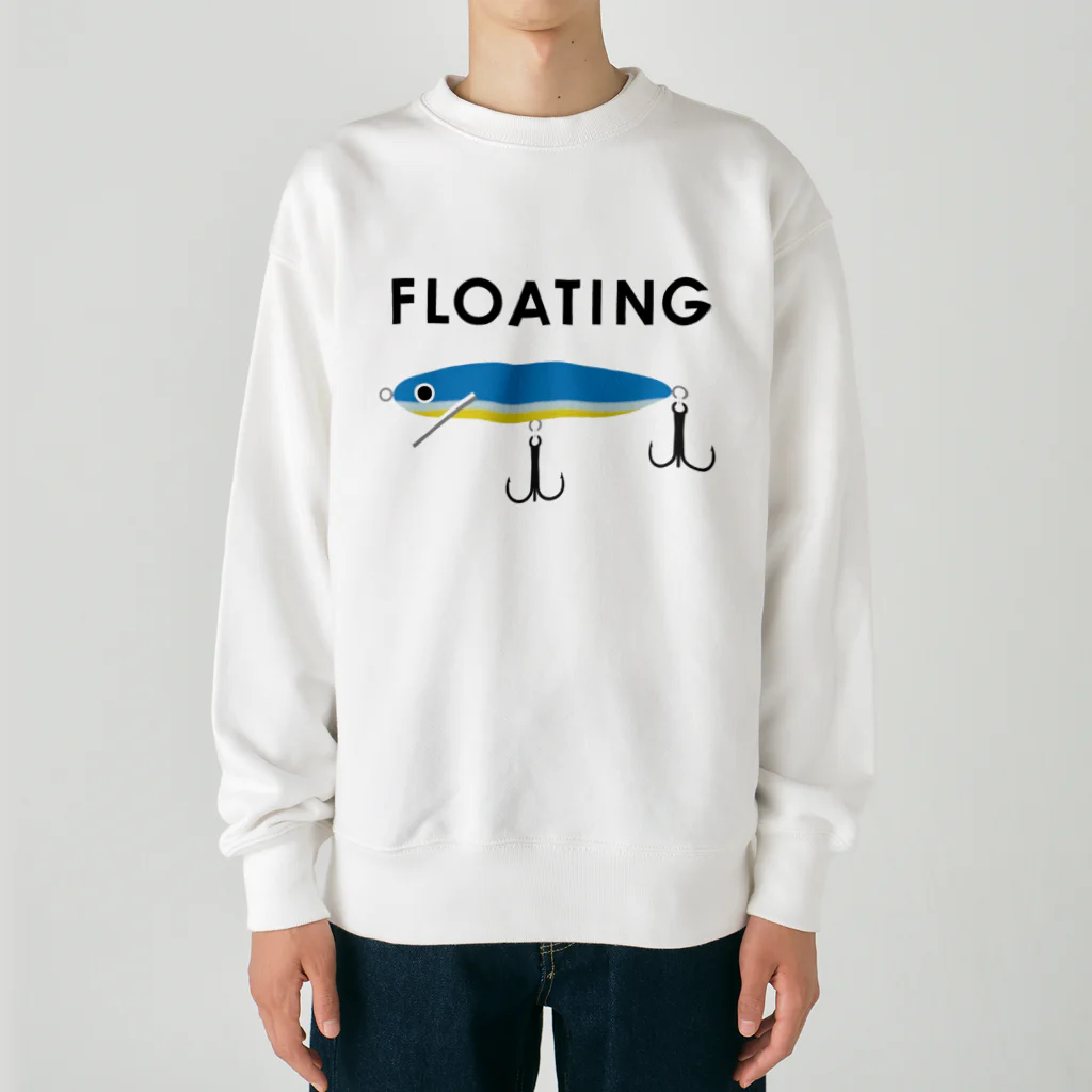 FISHING without FRIENDSのフローティングミノー / ブルー Heavyweight Crew Neck Sweatshirt