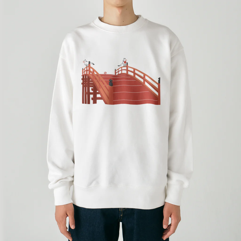 Amiの狐の赤太鼓橋 Heavyweight Crew Neck Sweatshirt