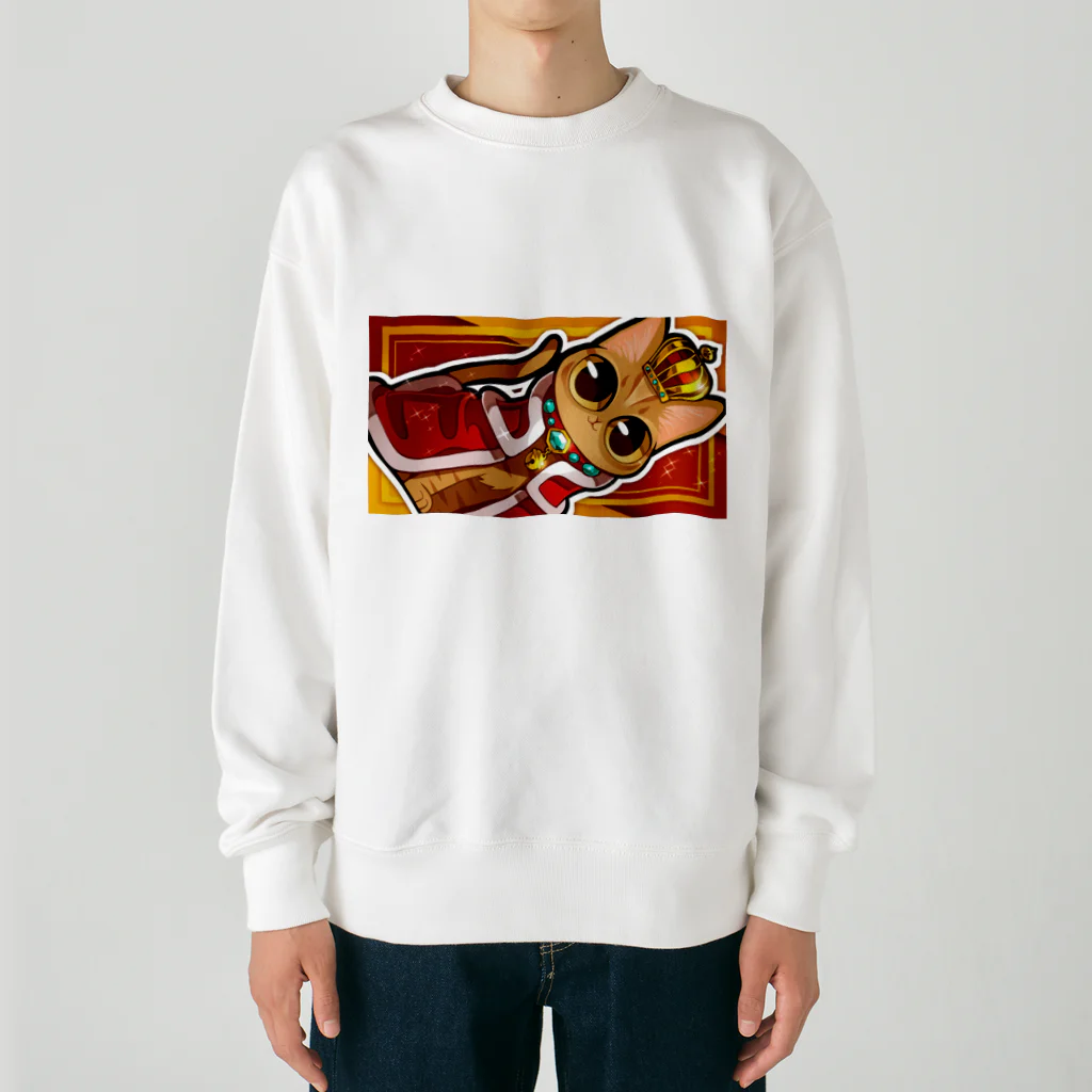 あしたのひまわりの茶トラの王子さま Heavyweight Crew Neck Sweatshirt