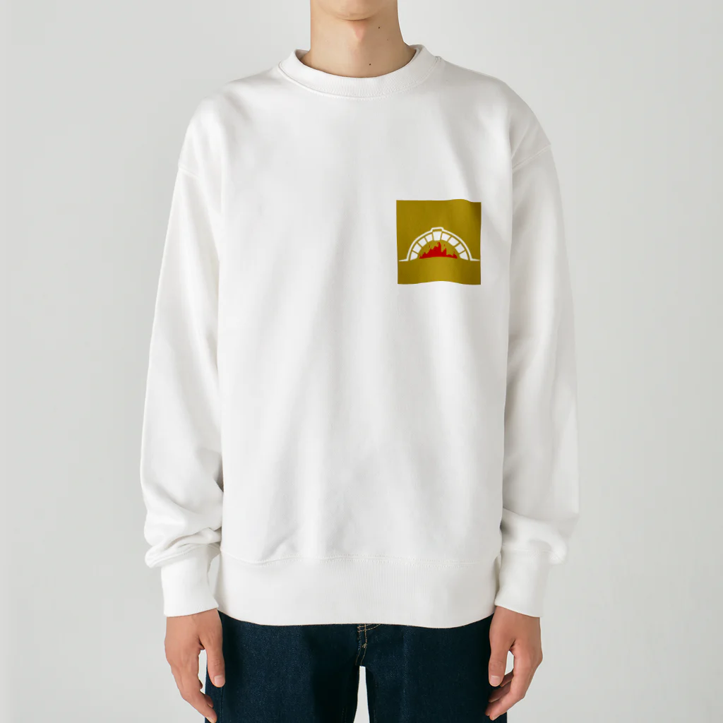 石窯ピザたつだの石窯ピザたつだ・ロゴ Heavyweight Crew Neck Sweatshirt