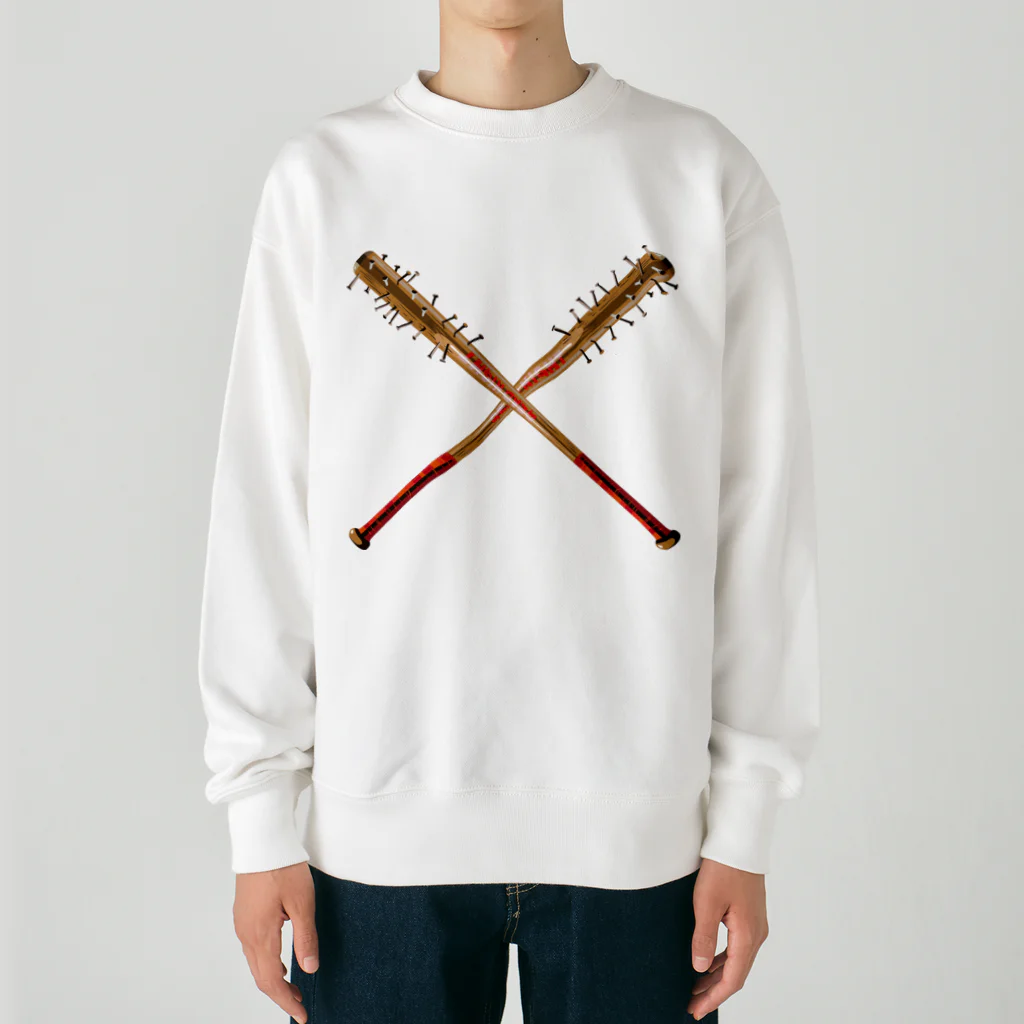 月が輝くこんな夜にの釘バット Heavyweight Crew Neck Sweatshirt