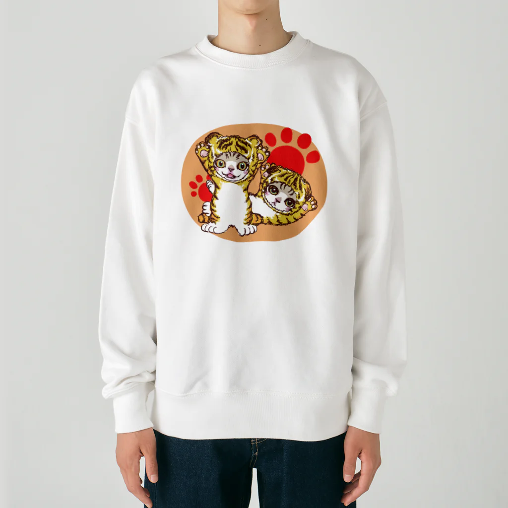 nya-mew（ニャーミュー）のとらニャーちゃん Heavyweight Crew Neck Sweatshirt