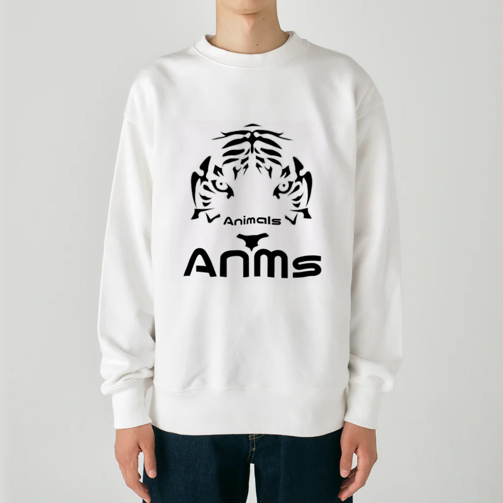 にー【ANMs】のAnimals ホワイトタイガー ヘビーウェイトスウェット