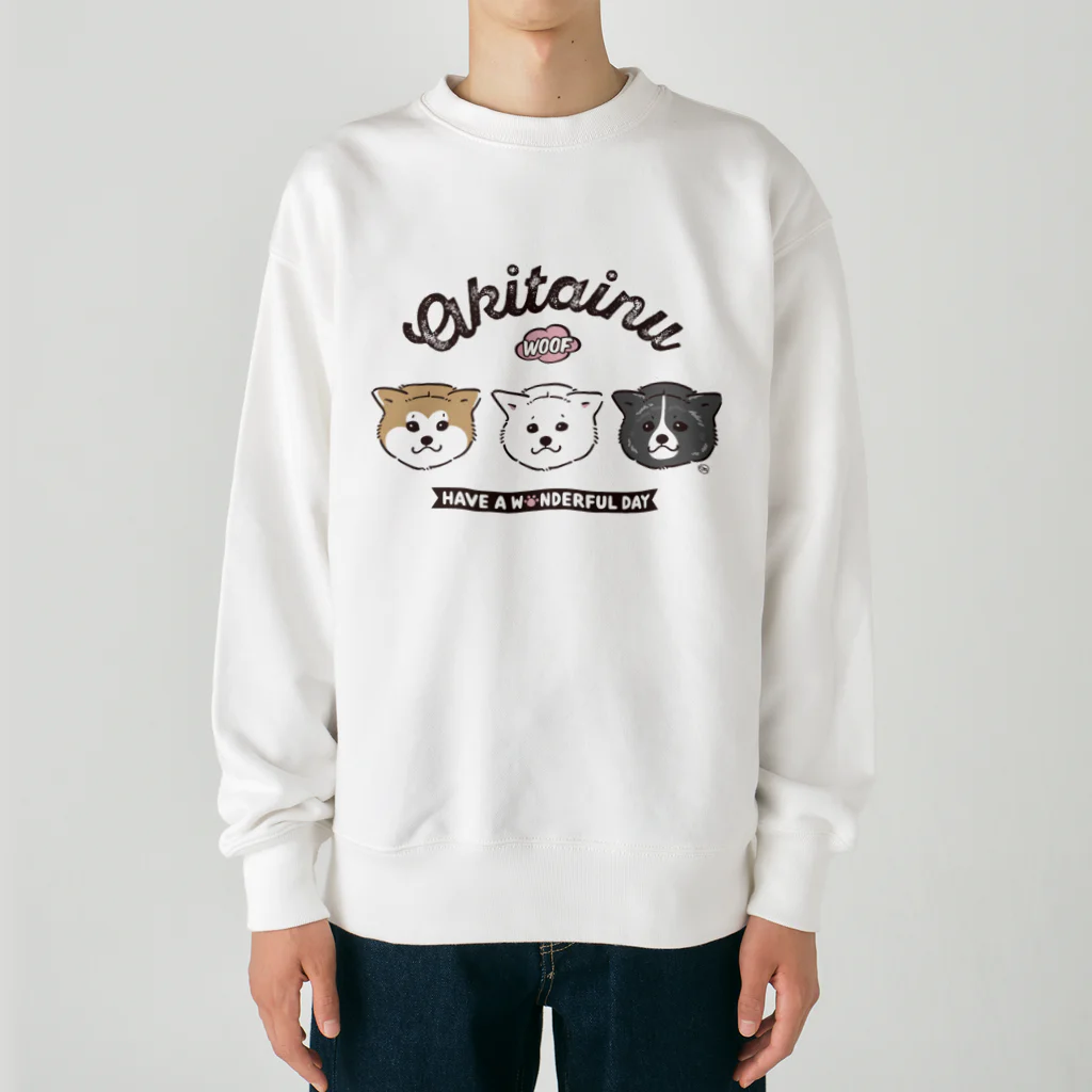 茉莉香｜Marikaの秋田犬ブラザーズ Heavyweight Crew Neck Sweatshirt