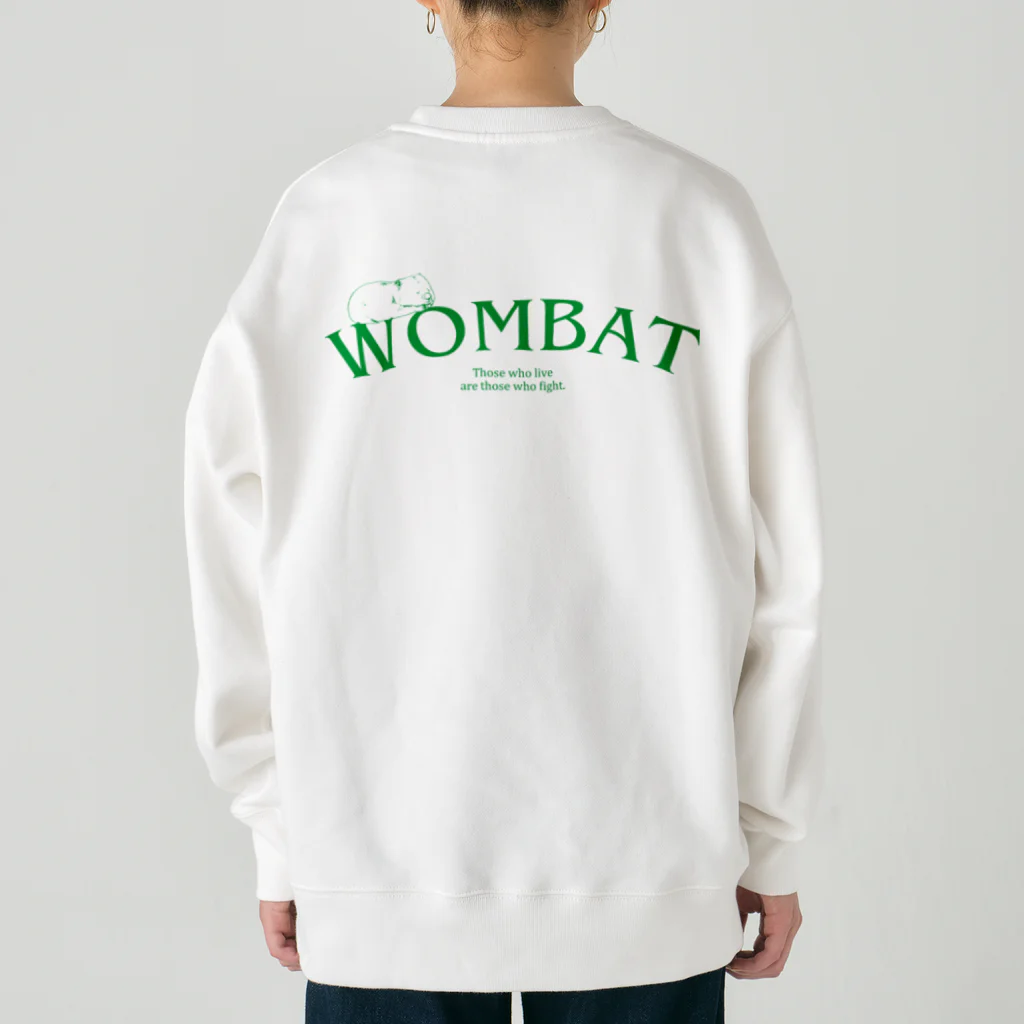 WOMBAT LOVERS CLUBのゴーゴーウォンバット(表裏プリント) Heavyweight Crew Neck Sweatshirt