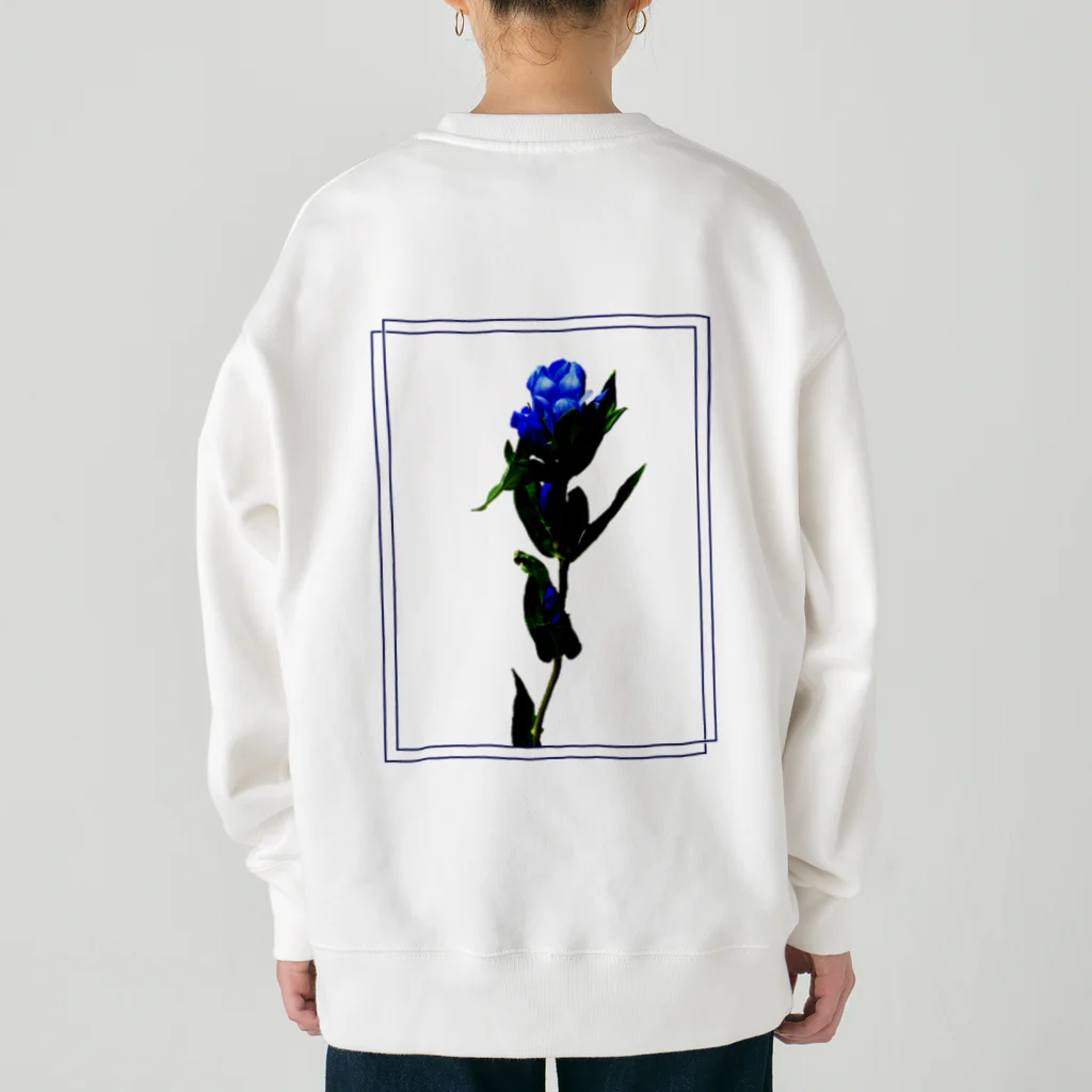 Ameoのリンドウ プリント Heavyweight Crew Neck Sweatshirt