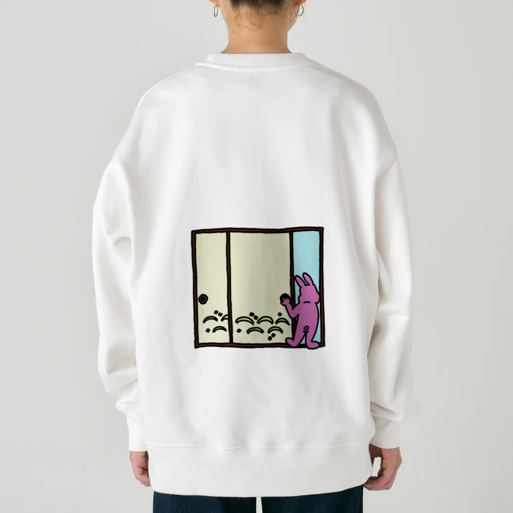 fusumerのうさぎとふすま（紺帯） Heavyweight Crew Neck Sweatshirt