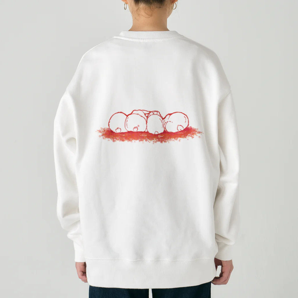 Plume-rit(プリュムリット)｛スズリ店のむぎゅっとくっつきお座りうさぎ Heavyweight Crew Neck Sweatshirt