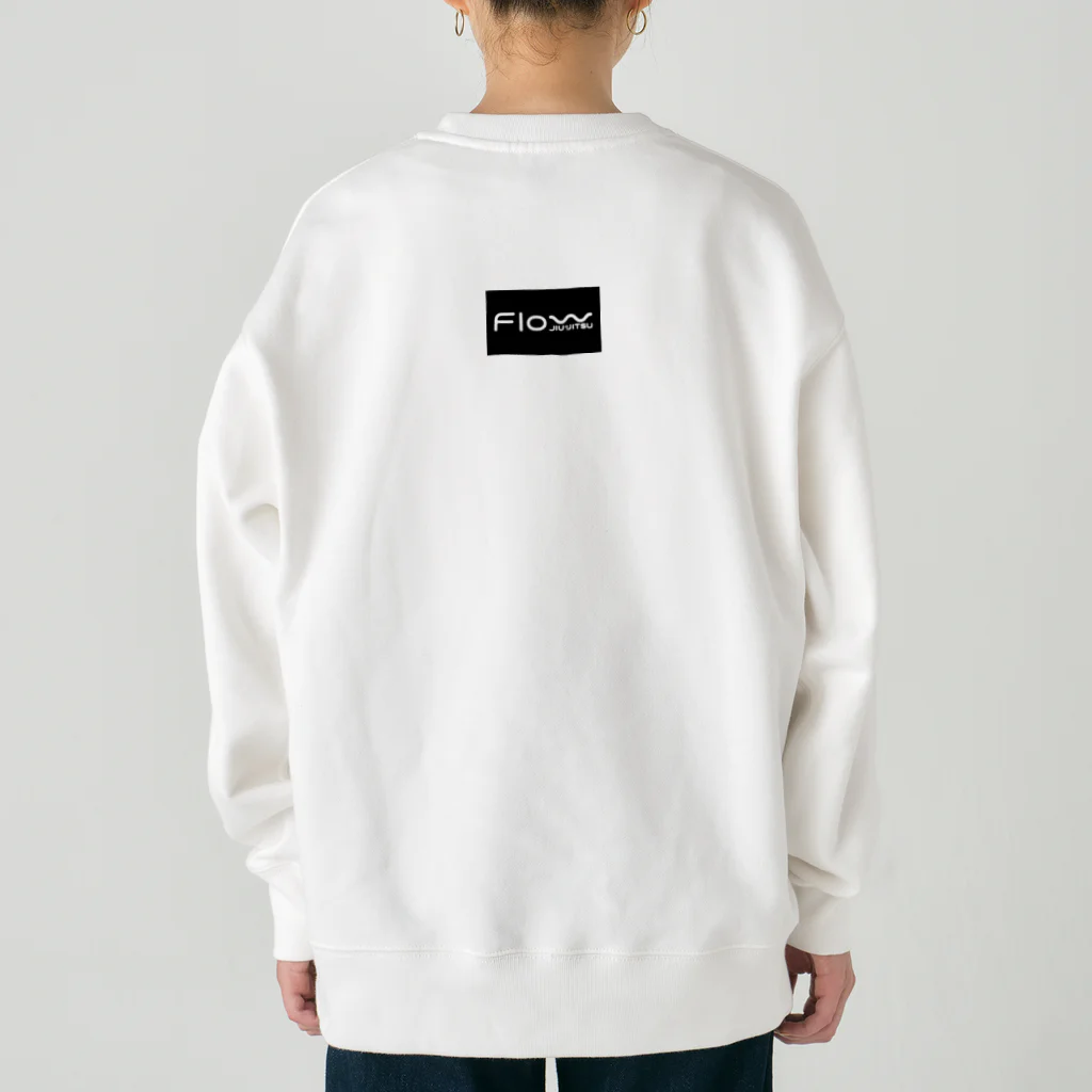 フロー柔術ネットショップのフロー柔術黒長方形ロゴ Heavyweight Crew Neck Sweatshirt