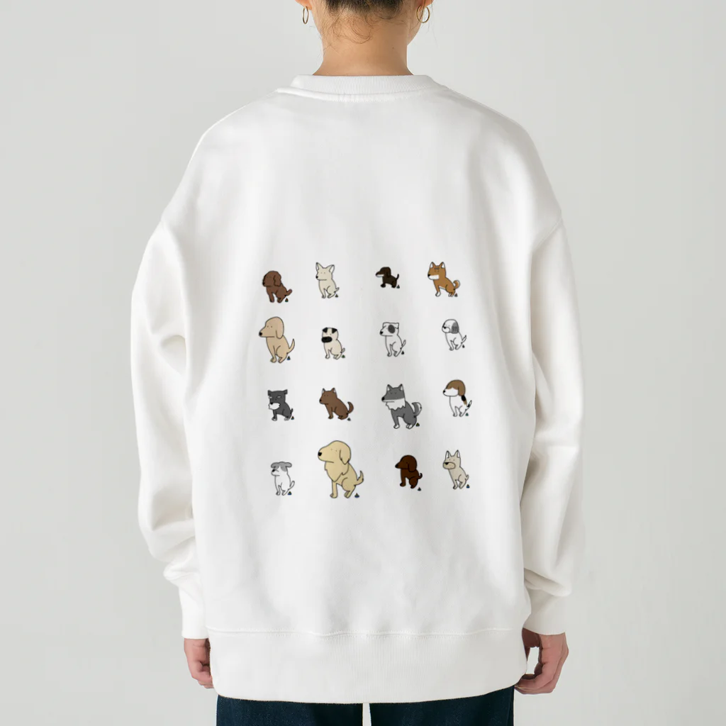 すしマウンテンのにじいろうんちをするいろんなわんこ Heavyweight Crew Neck Sweatshirt