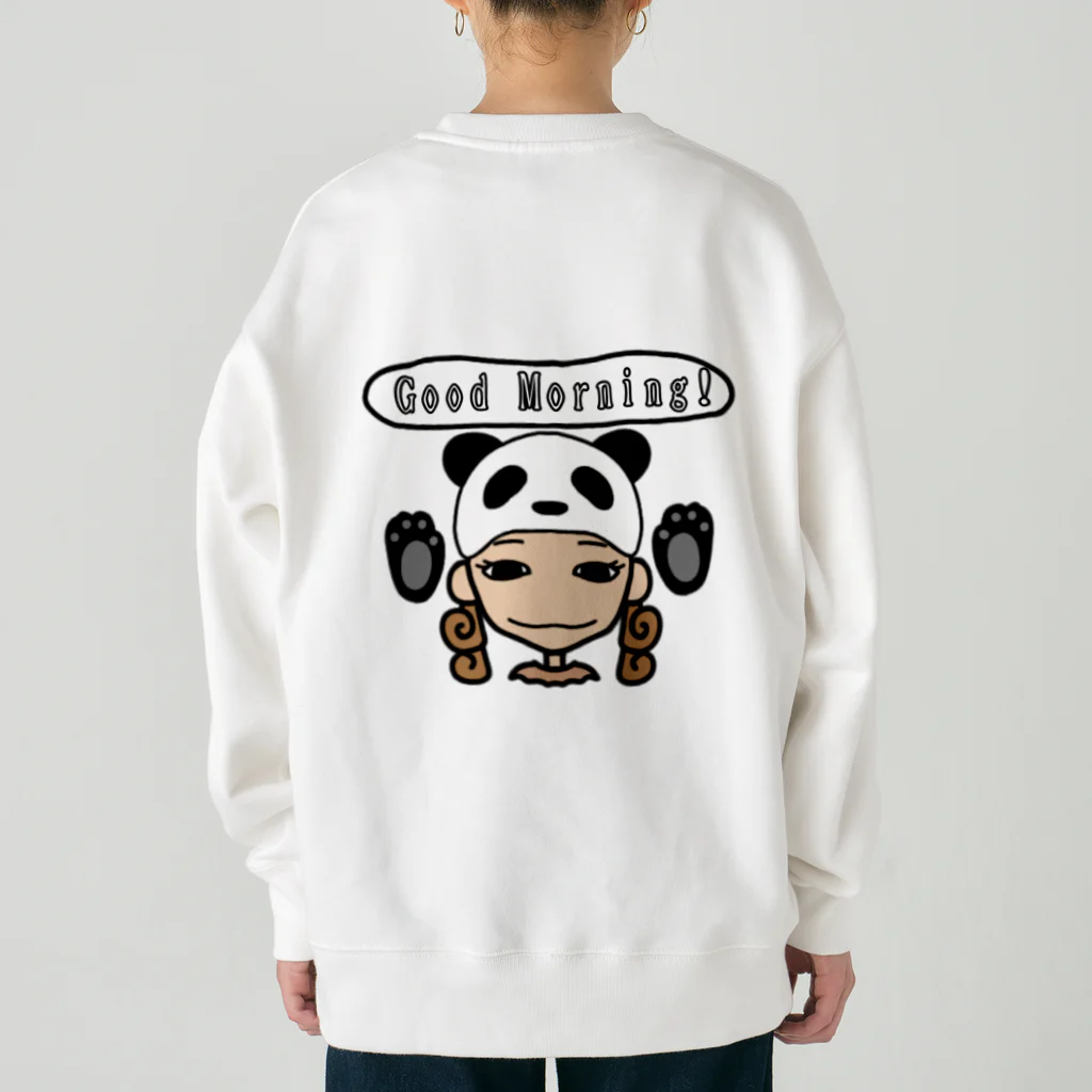 Happybirthdayのパンダの帽子 ささこちゃん Heavyweight Crew Neck Sweatshirt