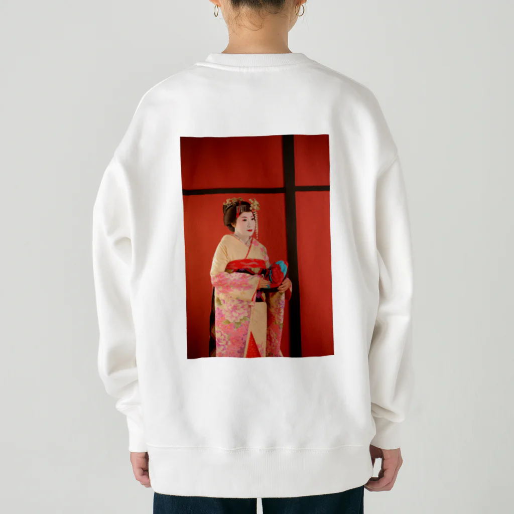 舞妓グッズ専門店『オツボネーズ』のあやこねえさん（ワンポイント） Heavyweight Crew Neck Sweatshirt