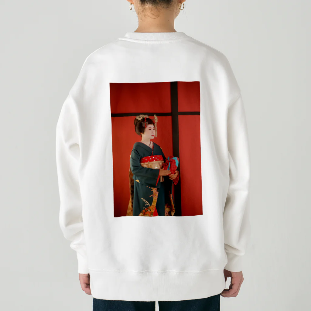 舞妓グッズ専門店『オツボネーズ』のみさとねえさん（ワンポイント） Heavyweight Crew Neck Sweatshirt