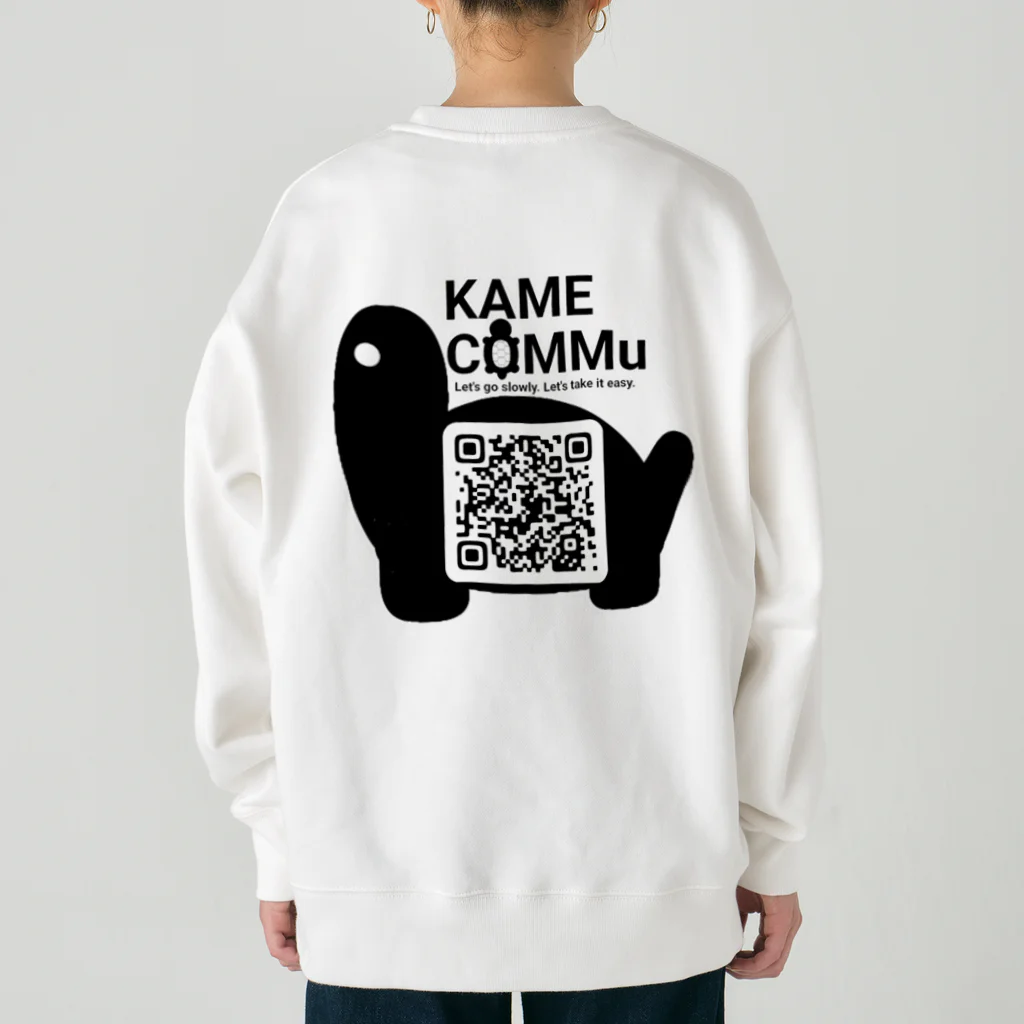 かめこみゅストアのKAME COMMuロゴ(背面QRコード付) Heavyweight Crew Neck Sweatshirt