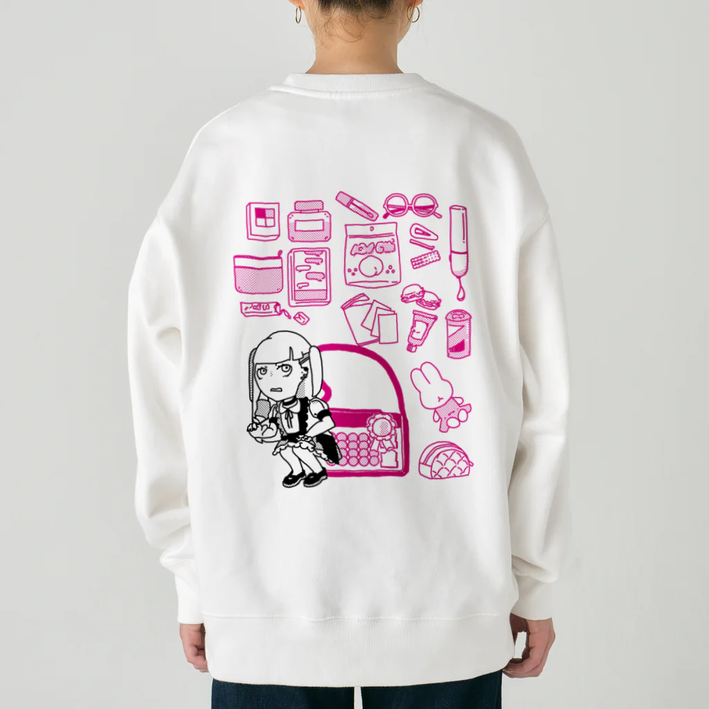 まつだあゆのすずりのあたし♡限界♡KAWAII(バックプリント) Heavyweight Crew Neck Sweatshirt