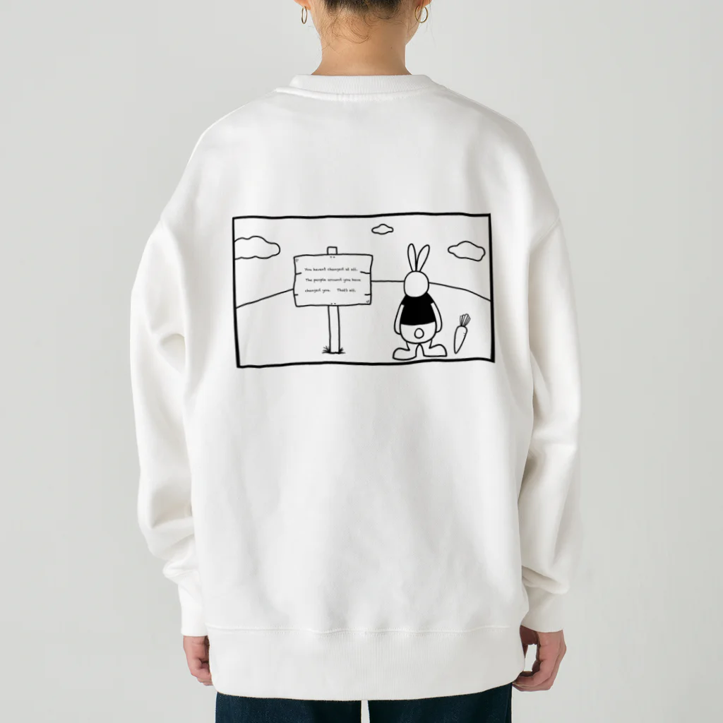 miomioのうさぎ　バックプリント　ブラック Heavyweight Crew Neck Sweatshirt