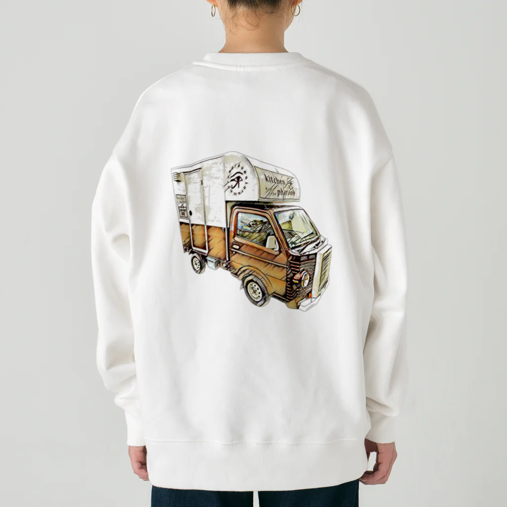 キッチンファラオのキッチンカー風デザイン Heavyweight Crew Neck Sweatshirt