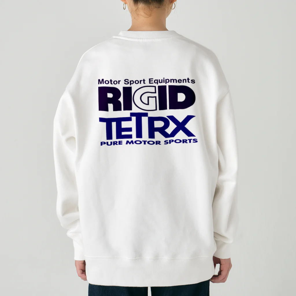 リジット・モータースポーツのRIGID-TETRX透過ロゴ紺 ヘビーウェイトスウェット