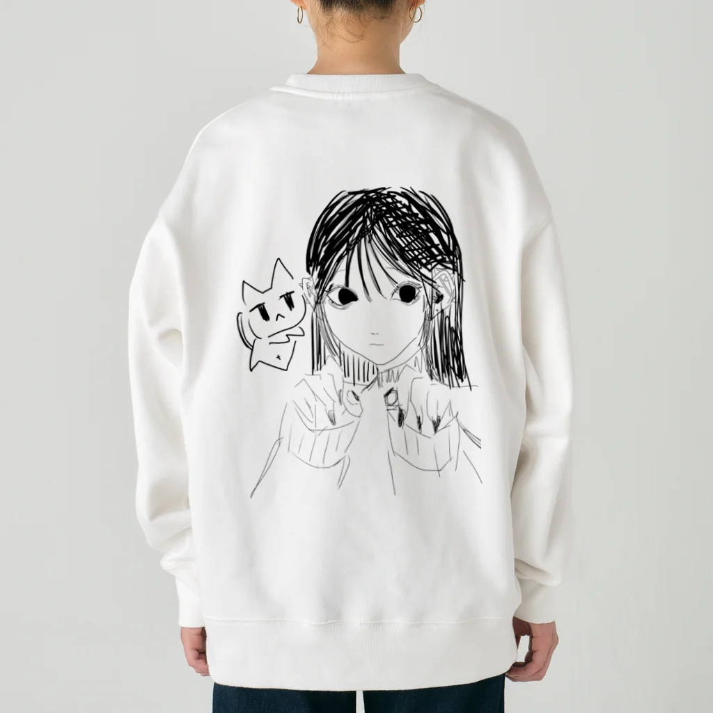 さきいかの小屋のネイルチップ女 Heavyweight Crew Neck Sweatshirt