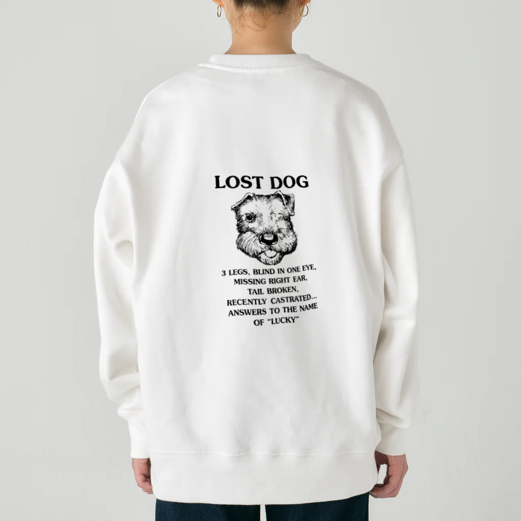 Tivitasoのまよい犬ラッキー Heavyweight Crew Neck Sweatshirt