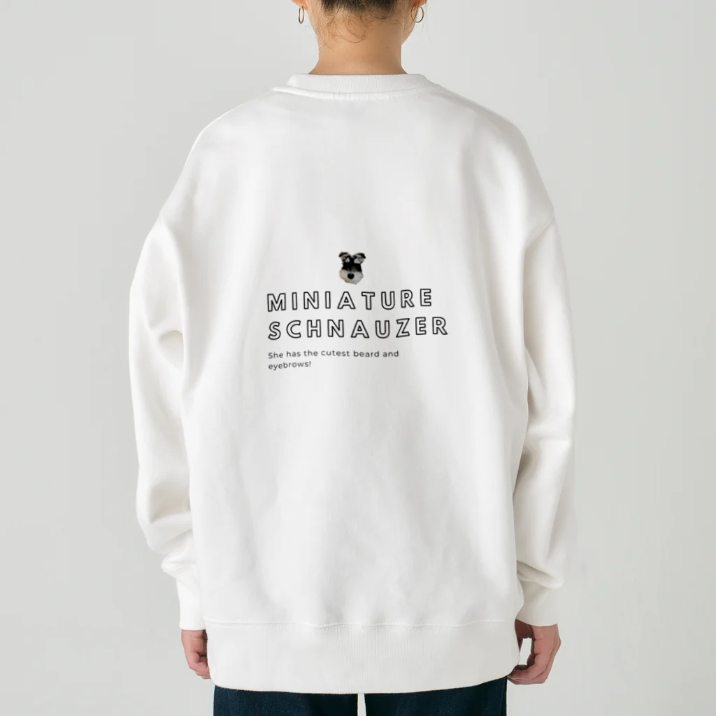 ミニチュアシュナウザー　B&Sのミニチュアシュナウザー　B&S シンプル Heavyweight Crew Neck Sweatshirt