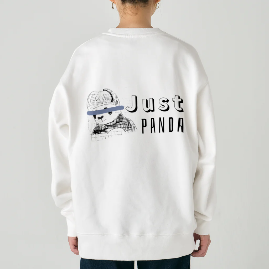 ☭C•ML印刷社｜赤毛龙印刷社☭のJust Panda-kun! Heavyweight Crew Neck Sweatshirt