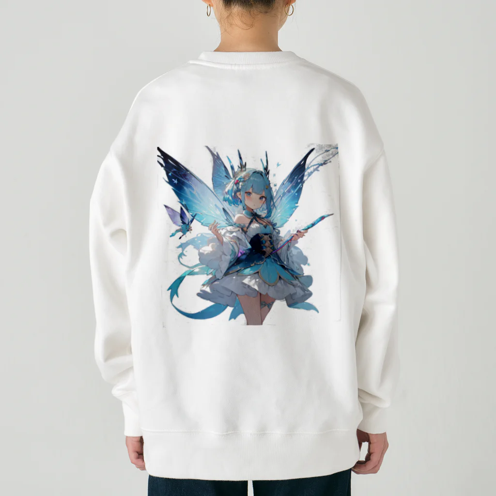 ロイ@イラストレーターHEXANFT販売美麗イラスト描きますの氷の妖精 Heavyweight Crew Neck Sweatshirt