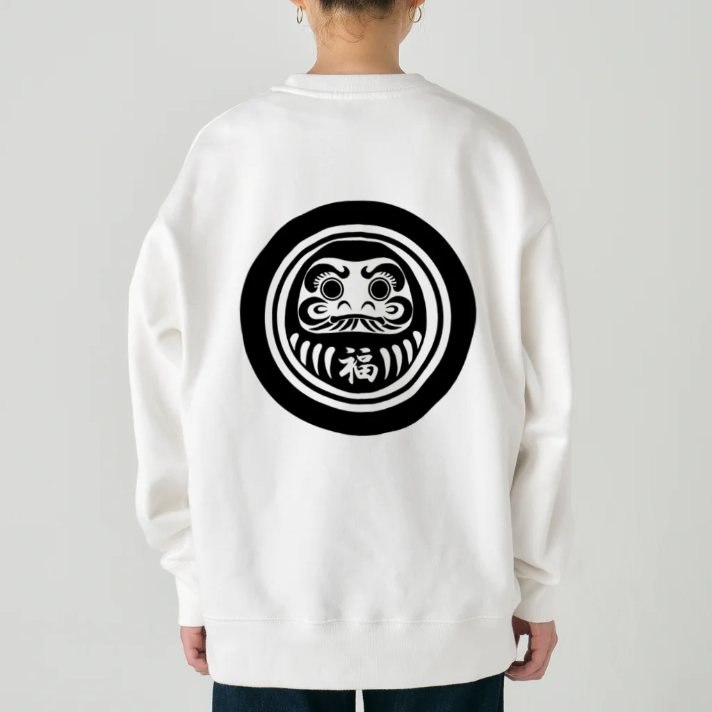 縁起物屋のだるま Heavyweight Crew Neck Sweatshirt