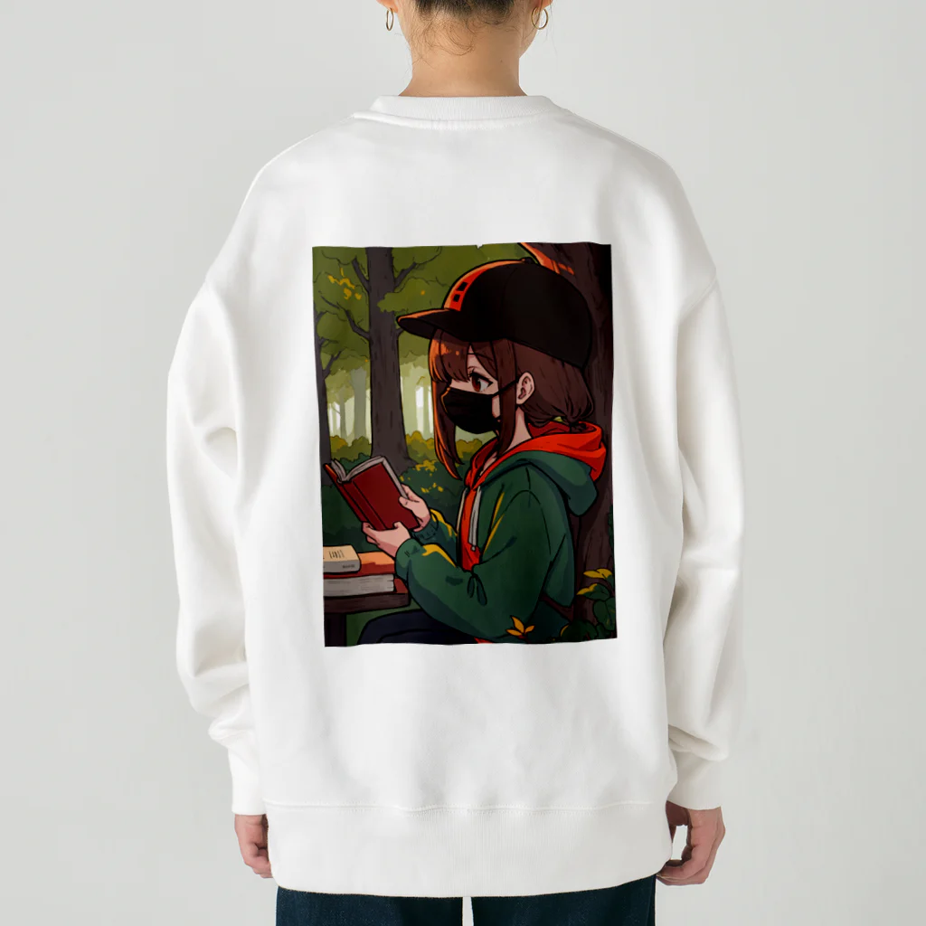 life_is_RPGの森の中の読書タイム Heavyweight Crew Neck Sweatshirt