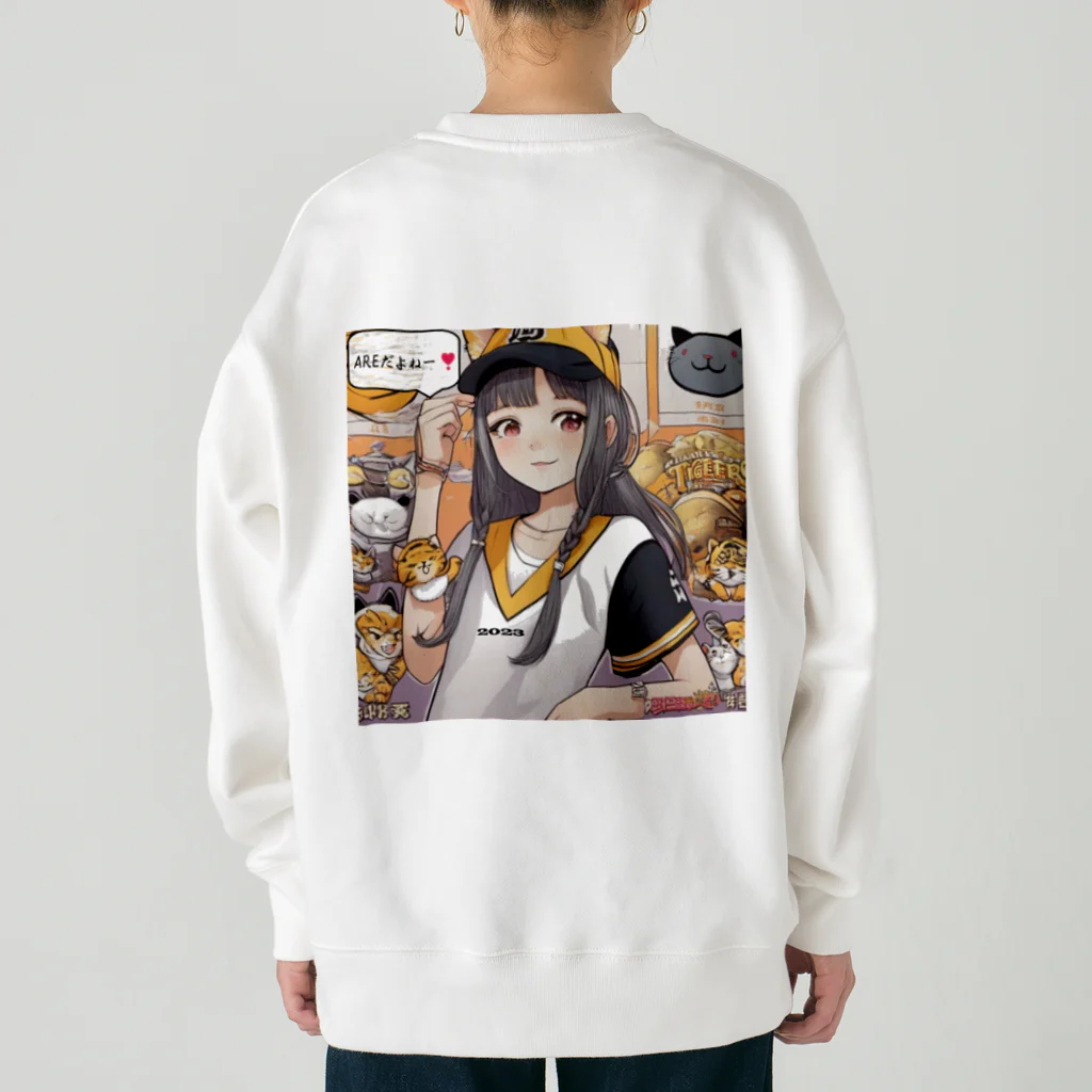 HARERUYA59の阪神タイガース　優勝　マスコット　トラ娘 Heavyweight Crew Neck Sweatshirt