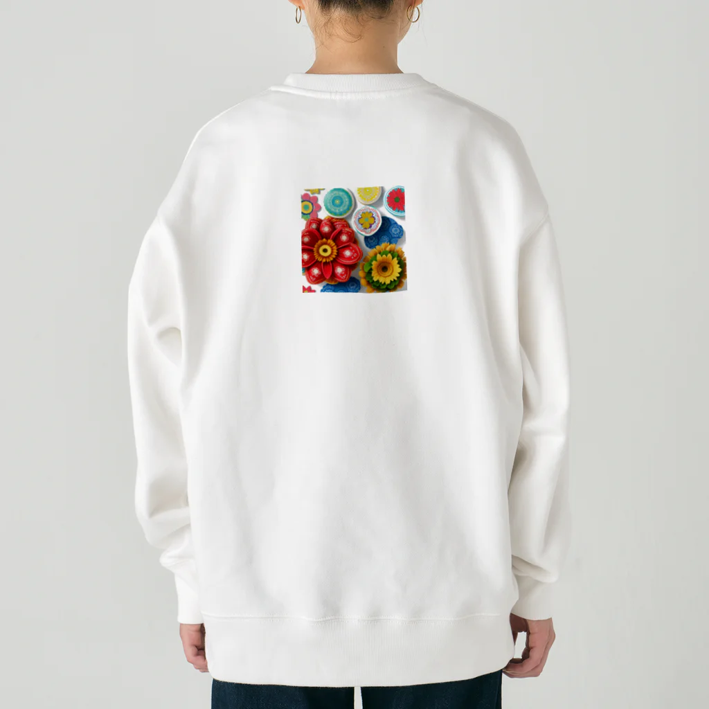 屋台 CLINICのフラワー3D風 Heavyweight Crew Neck Sweatshirt