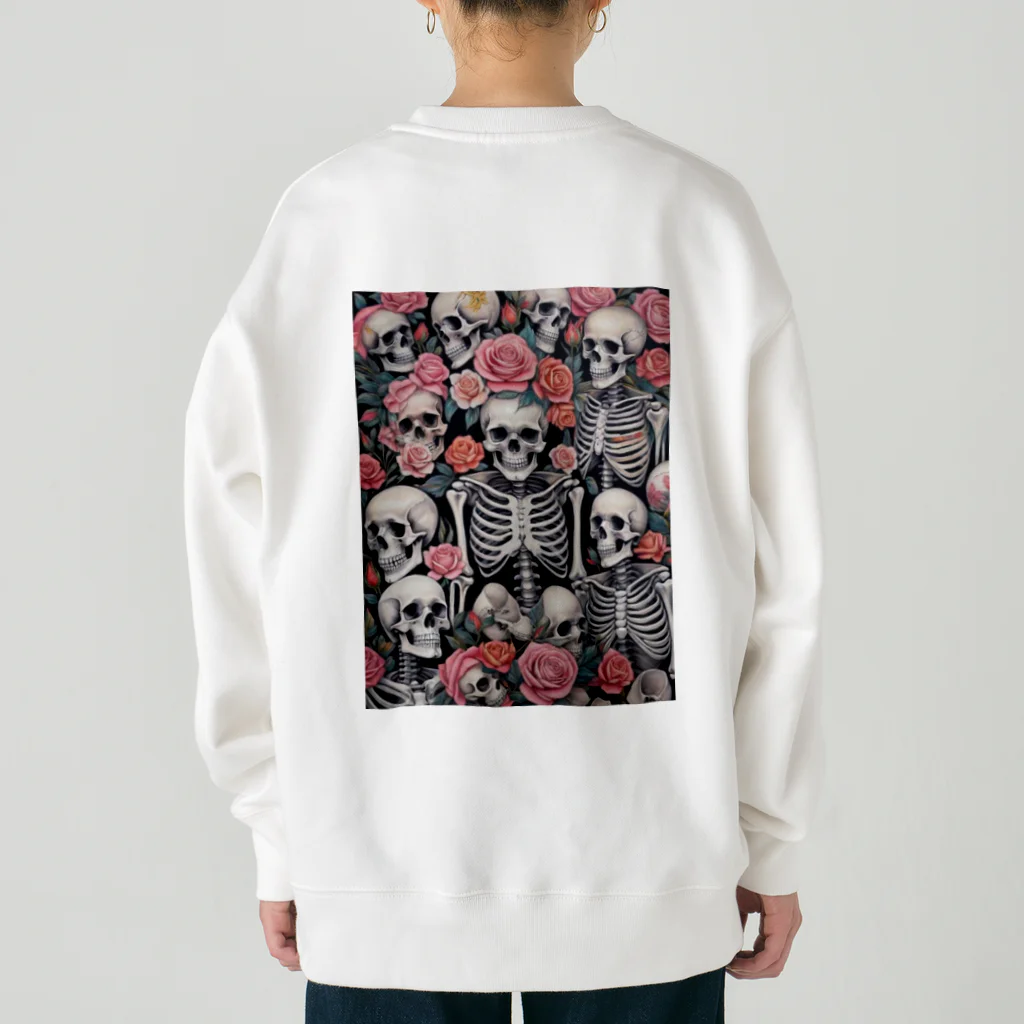 Skull sectionの薔薇とドクロ Heavyweight Crew Neck Sweatshirt