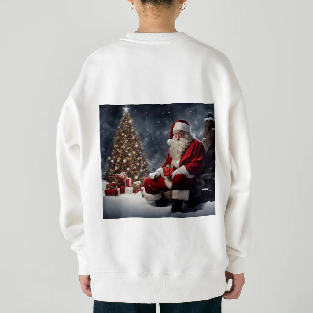 Blue: ユニークな雑貨の宝庫の限定アイテム-for Christmas トナカイサンタ Heavyweight Crew Neck Sweatshirt