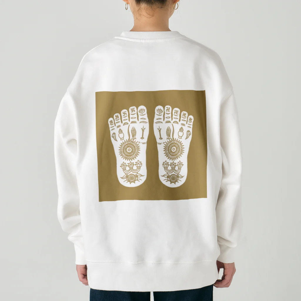 ブッディズムの仏足ベージュ Heavyweight Crew Neck Sweatshirt