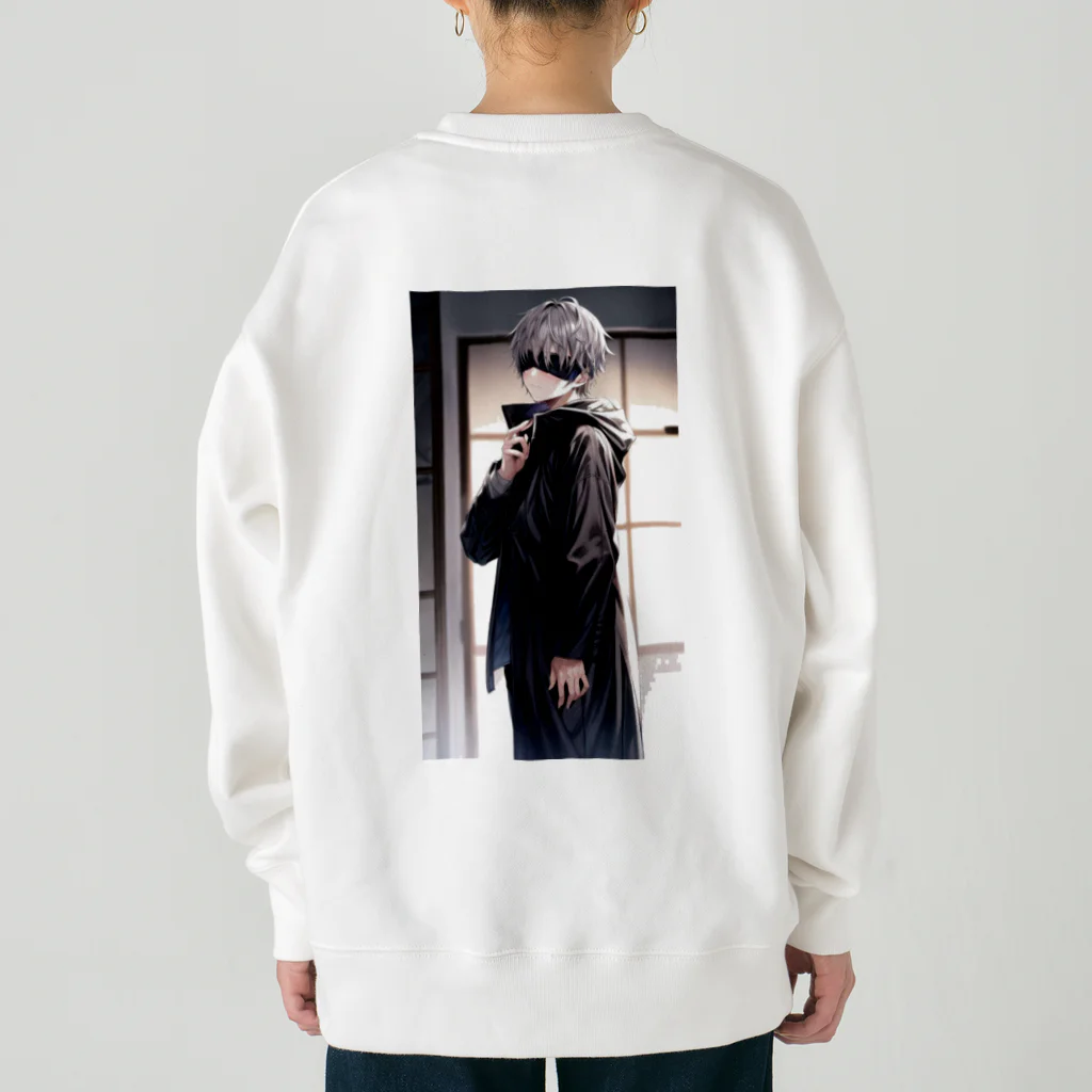 かわいい女の子とシュールな絵の五條　悟飯 Heavyweight Crew Neck Sweatshirt