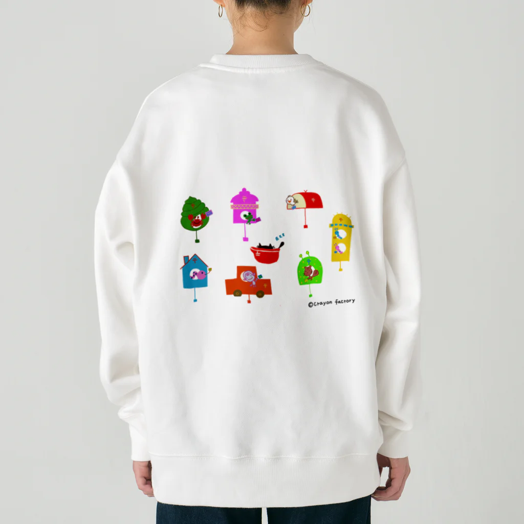 クレヨン工房のネコの郵便屋さん！ Heavyweight Crew Neck Sweatshirt