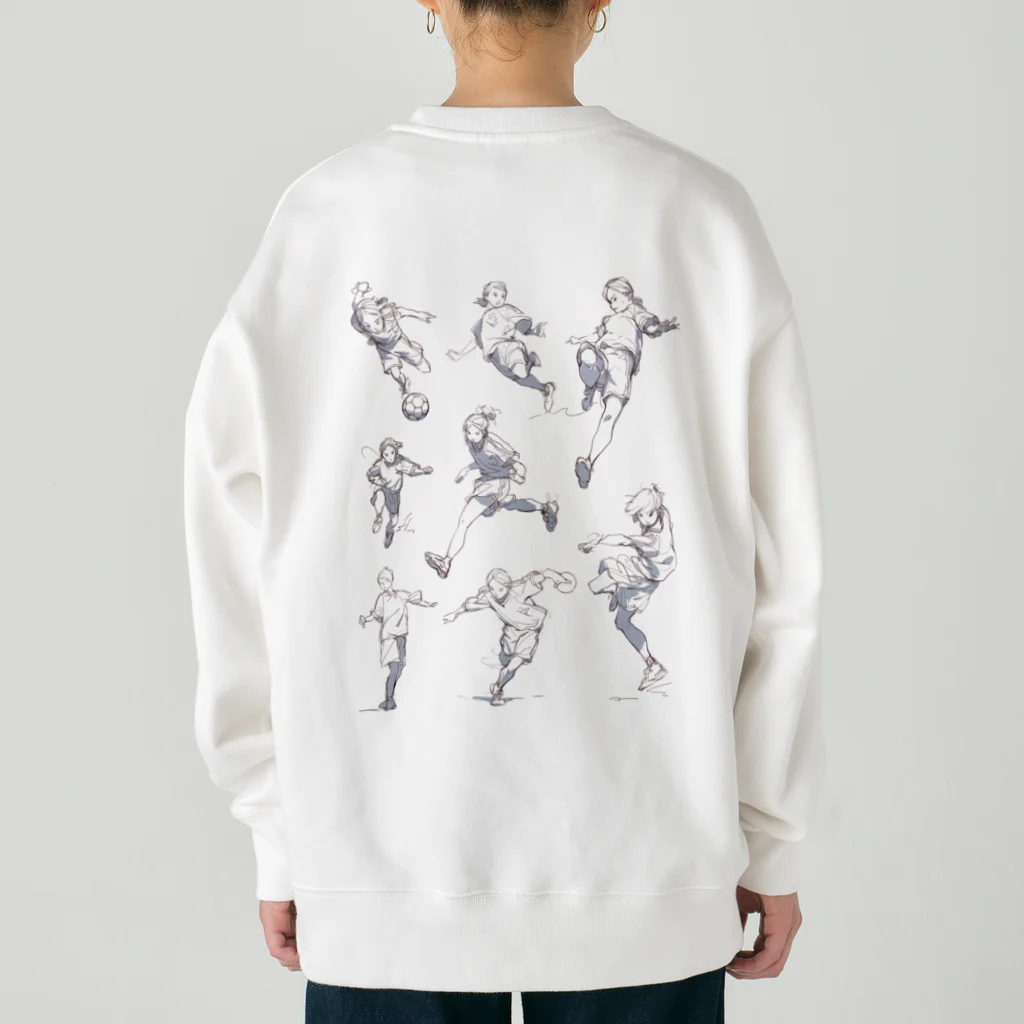 sports_musumeのサッカー女子 Heavyweight Crew Neck Sweatshirt