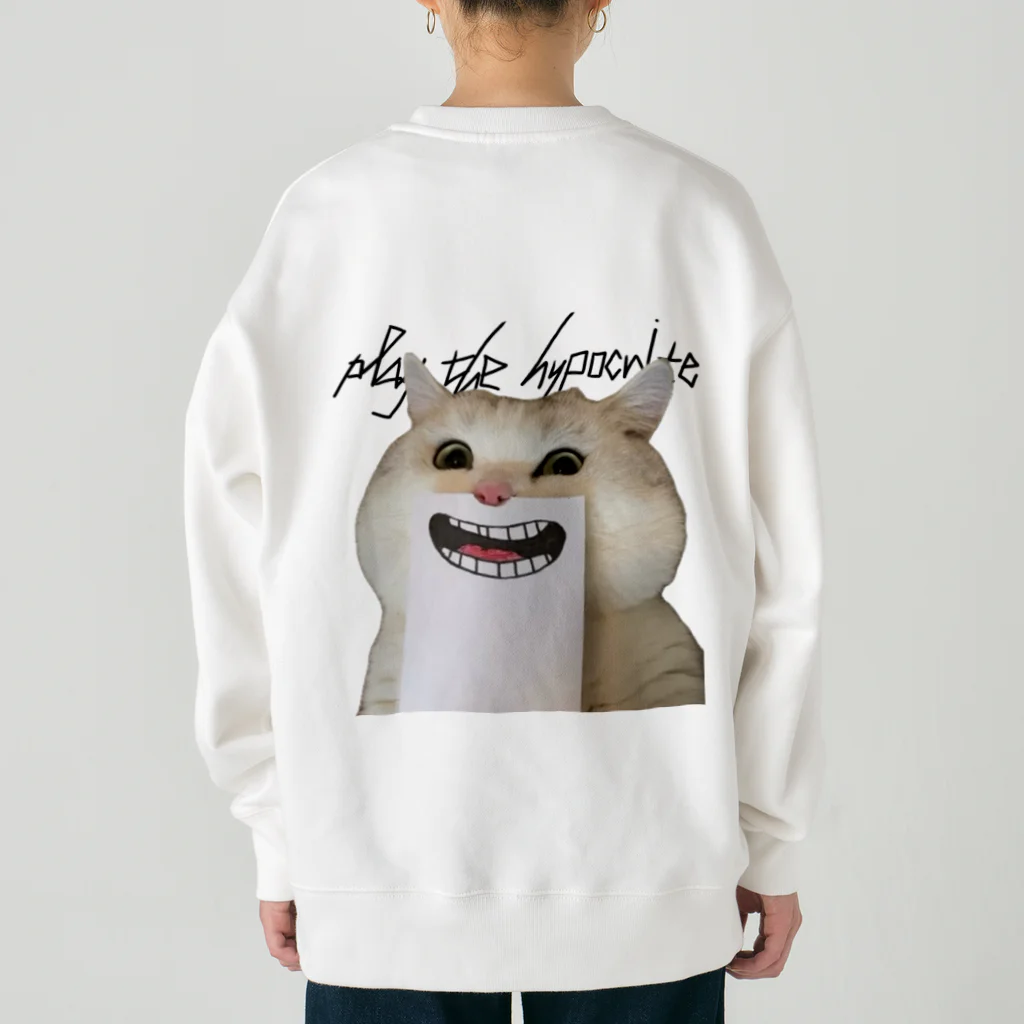 play the hypocriteのplay the hypocrite 猫 バックプリント Heavyweight Crew Neck Sweatshirt