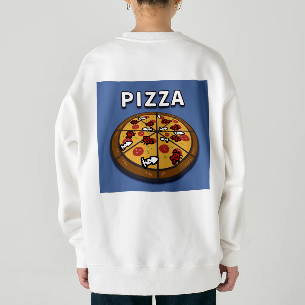 ほらをた娘🦈ྀི🎈のほらをた娘 くぁに＆いくぁ PIZZA Heavyweight Crew Neck Sweatshirt