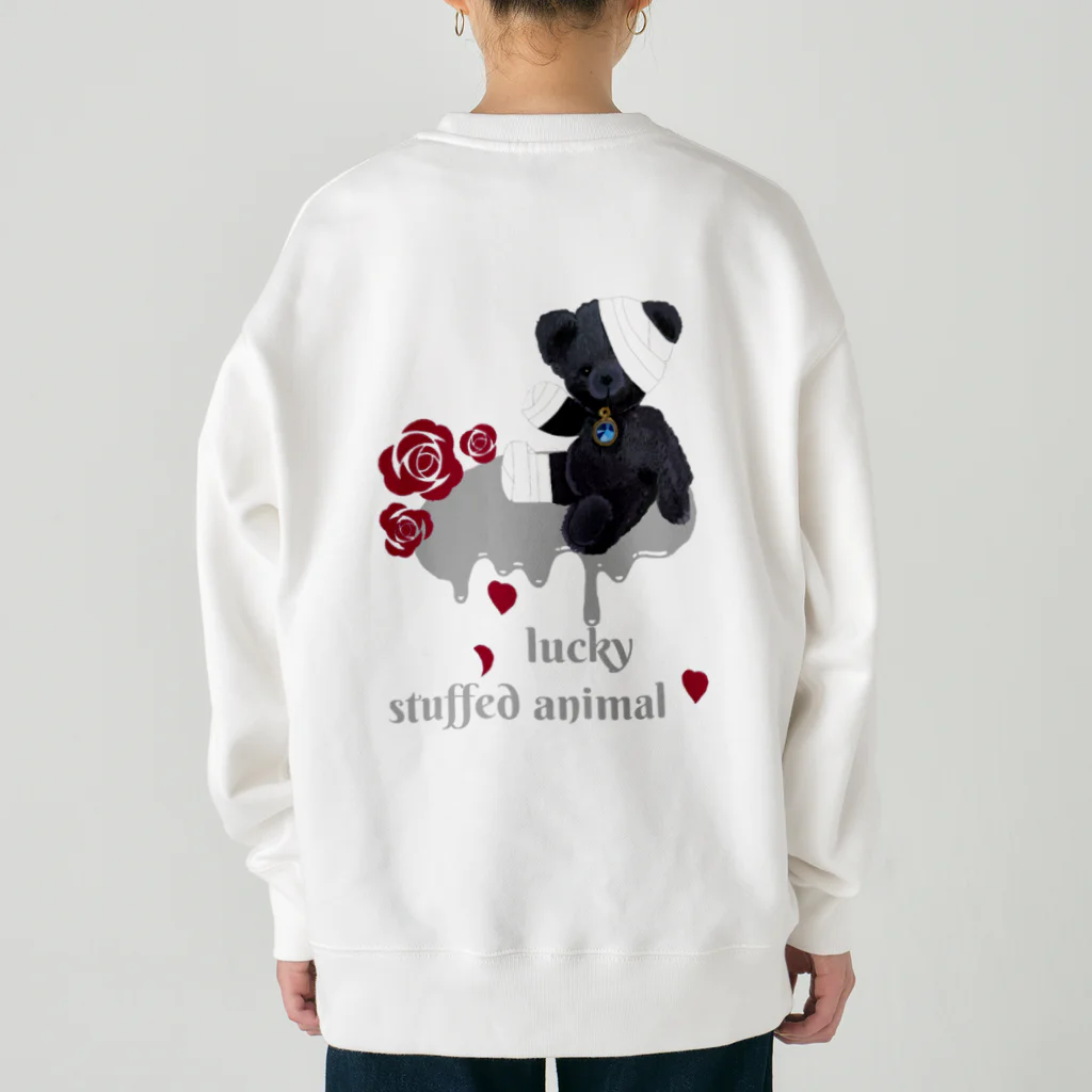 Jasmine工房のlucky stuffed animal くま&赤薔薇 Heavyweight Crew Neck Sweatshirt